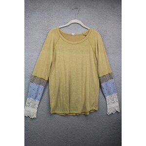 7th Ray Long Sleeve Mixed Prints Tunic-Crochet-Boho-Lagenlook